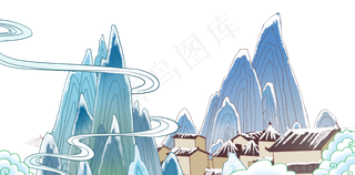 小雪冬天立冬冬至山房子