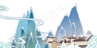 小雪冬天立冬冬至山房子