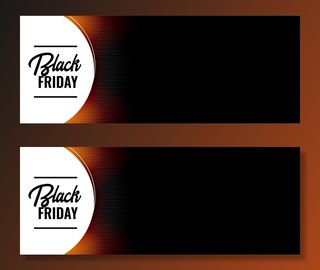 黑色星期五销售横幅banner与文字空间设计