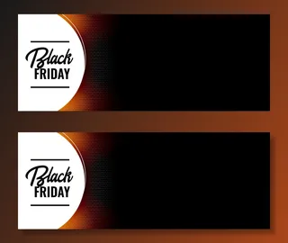 黑色星期五销售横幅banner与文字空间设计