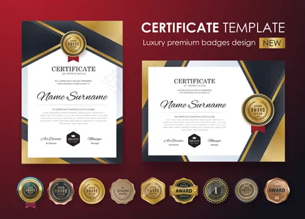 高级证书文凭模板