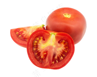 红色切开西红柿