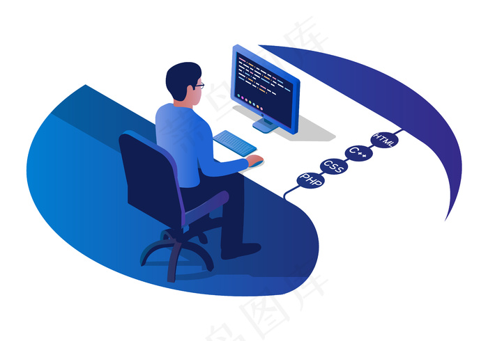 等距程序员编写代码