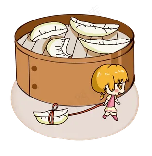 立冬吃饺子可爱饺子娃娃