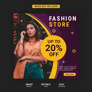 时尚销售社交媒体帖子模板