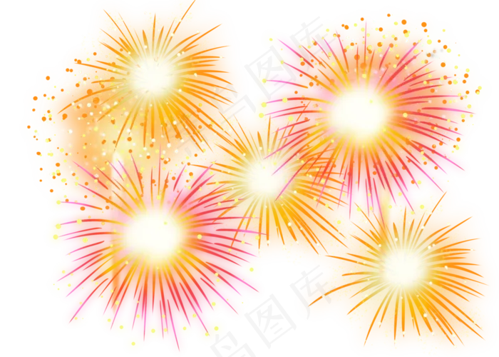 新年春节烟花四射(2800X2000(DPI:300))psd模版下载