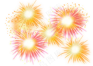 新年春节烟花四射