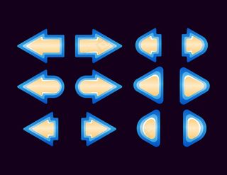 幻想游戏ui按钮箭头集