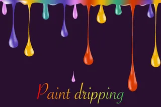 彩虹光泽颜料滴在白色。插画家。指甲油滴。指甲油掉下来了。掉下来的油漆滴。掉下来的油漆滴。落下的水滴。