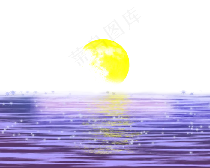 月色星光湖泊(2500X2000(DPI:300))psd模版下载