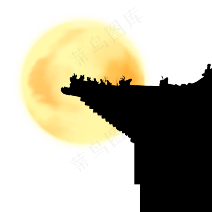 中秋故宫角楼月光景色