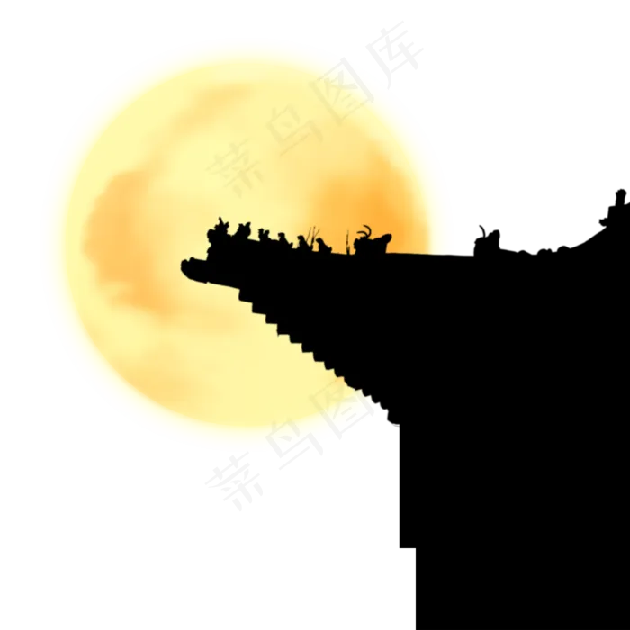 中秋故宫角楼月光景色(2000X2000(DPI:72))psd模版下载