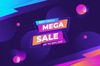 彩色渐变销售背景