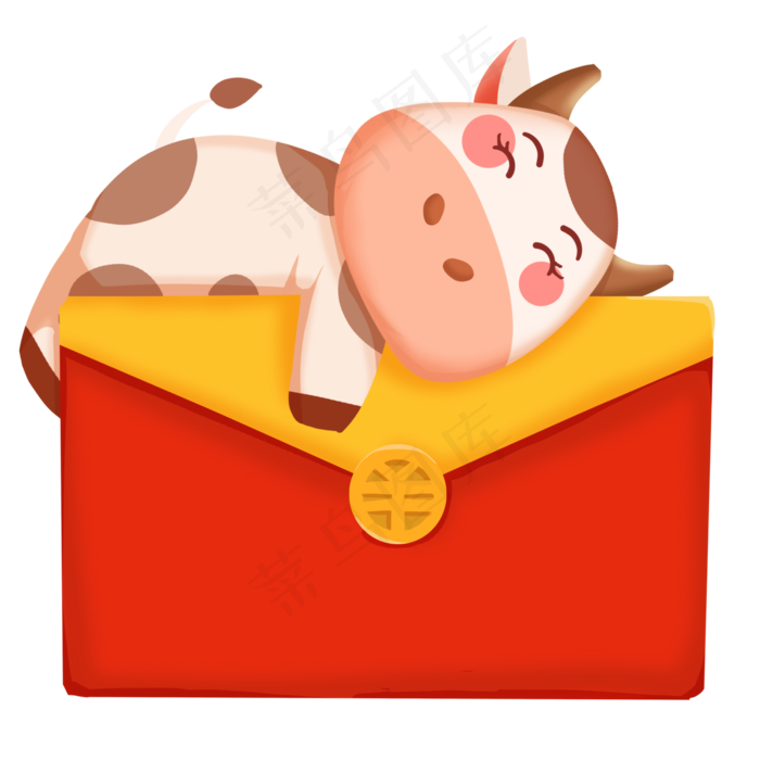牛年新春奶牛红包