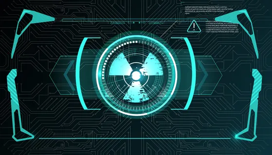 虚拟现实。未来派vr抬头显示器。科幻头盔hud，gui，ui。未来显示数据，速度表和统计面板。