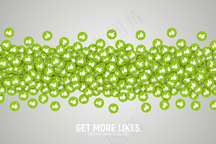 社交网络就像竖起大拇指的概念说明