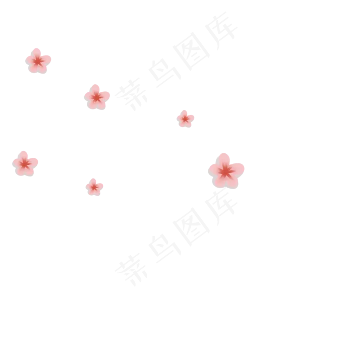 漂浮的梅花粉白花瓣(2000*2000px 300 dpi )psd模版下载