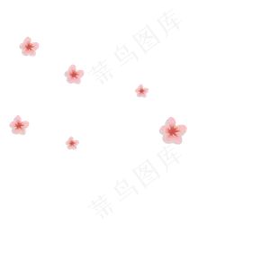 漂浮的梅花粉白花瓣