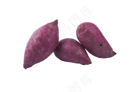新鲜的大紫薯糖心