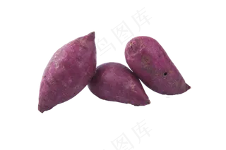 新鲜的大紫薯糖心