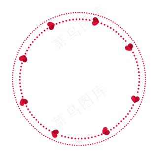 爱心圆形边框13