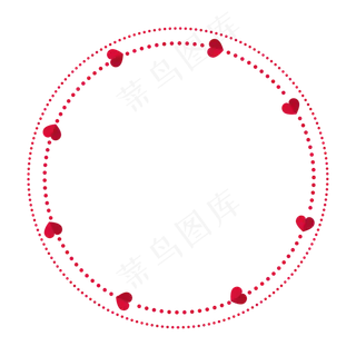 爱心圆形边框13