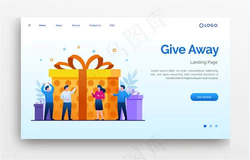 赠送学习登陆页网站插图平面模板