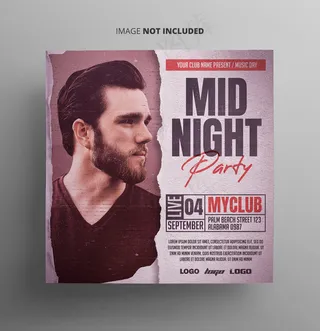 午夜派对宣传单,DM传单活动