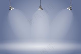聚光灯背景深蓝色工作室