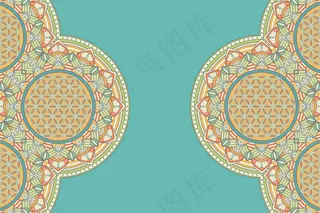 金色矢量豪华装饰曼荼罗设计背景