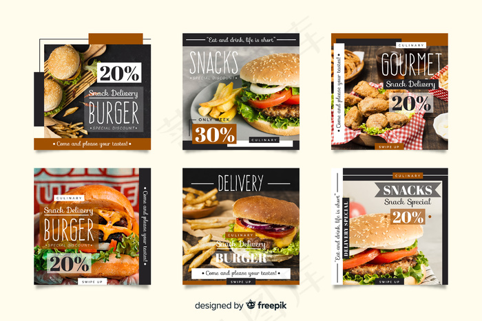 带照片的烹饪模板集