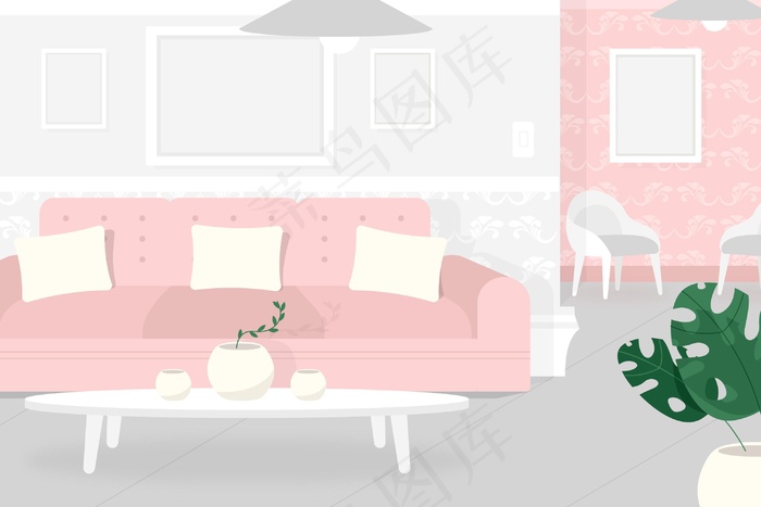 家庭内部-视频会议的背景