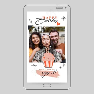 生日快乐模板带照片的故事模板