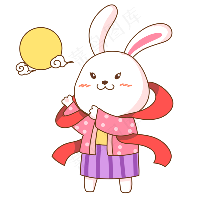 中秋节玉兔月亮(2000X2000(DPI:300))psd模版下载