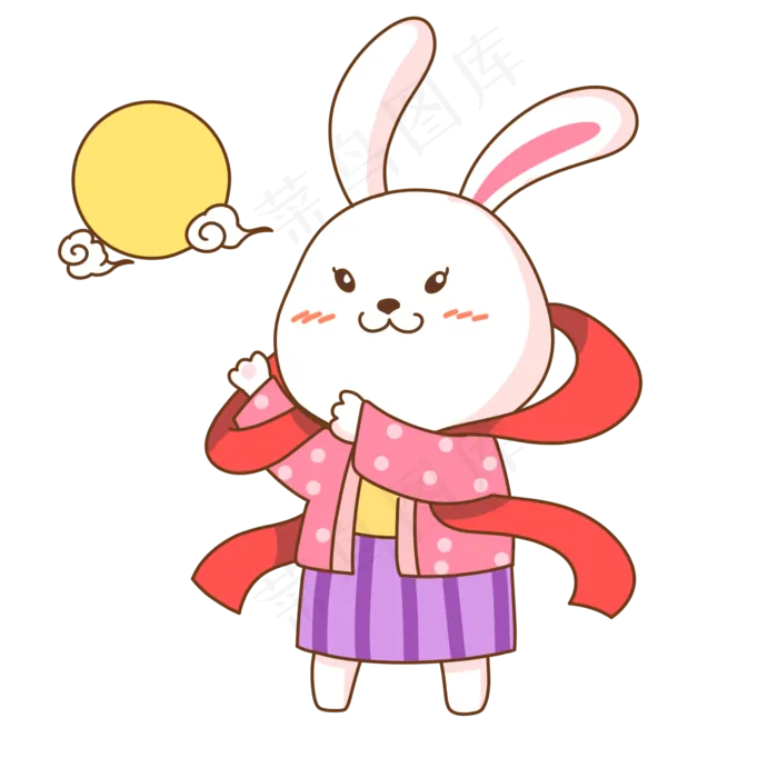中秋节玉兔月亮(2000X2000(DPI:300))psd模版下载