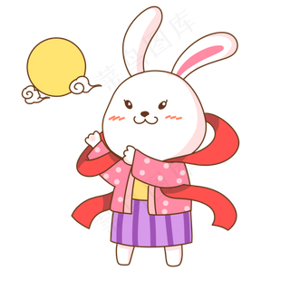 中秋节玉兔月亮