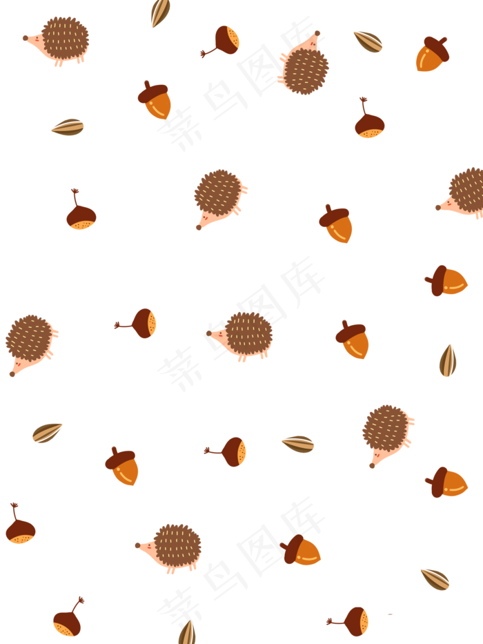 卡通白露小刺猬底纹(2100X2800(DPI:299))psd模版下载
