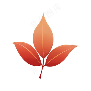 立秋泛红树叶矢量元素