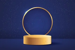 现代社会颁奖的抽象舞台。