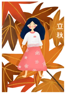 立秋枫叶24节气