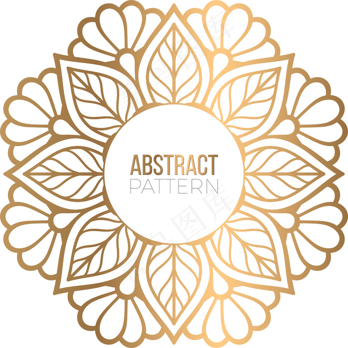 豪华装饰曼荼罗设计背景