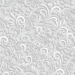 矢量花卉3d无缝图案背景。圣诞节和请柬装饰