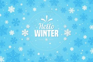 平面设计你好冬天墙纸