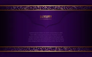 奢华的深紫色背景，金色装饰