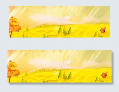 简约文艺黄色秋季banner