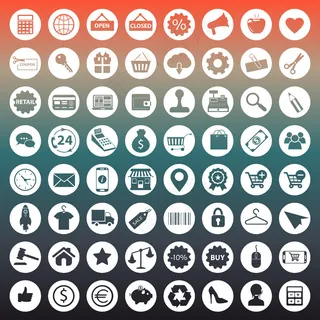 购物和电子商务图标