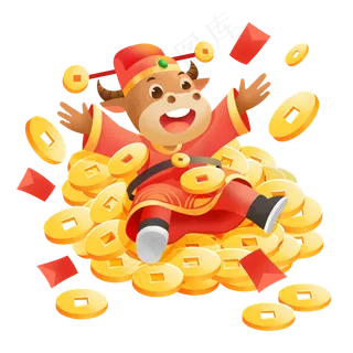 2021年春节牛年发财了