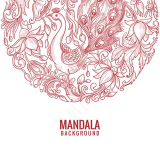 艺术装饰曼荼罗背景