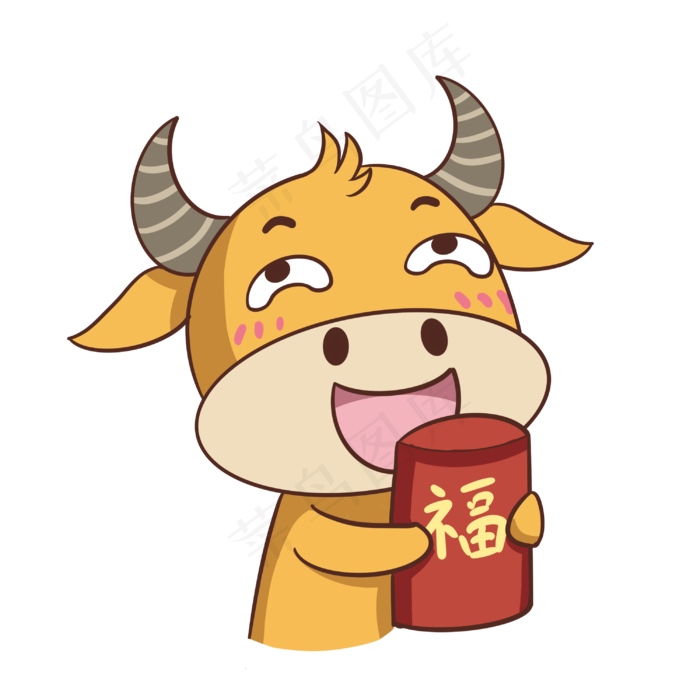 牛年发红包恭喜发财(3000X3000(DPI:300))psd模版下载