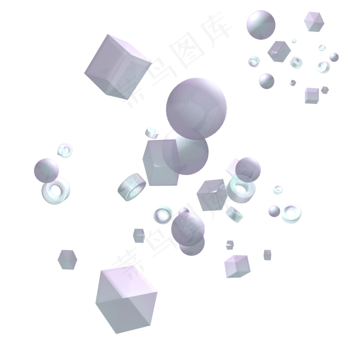 双十一漂浮电商立体几何